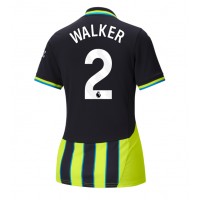 Camisa de Futebol Manchester City Kyle Walker #2 Equipamento Secundário Mulheres 2024-25 Manga Curta